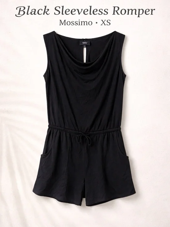Mossimo Supply Co. Black Sleeveless Romper - Picture 1 of 9